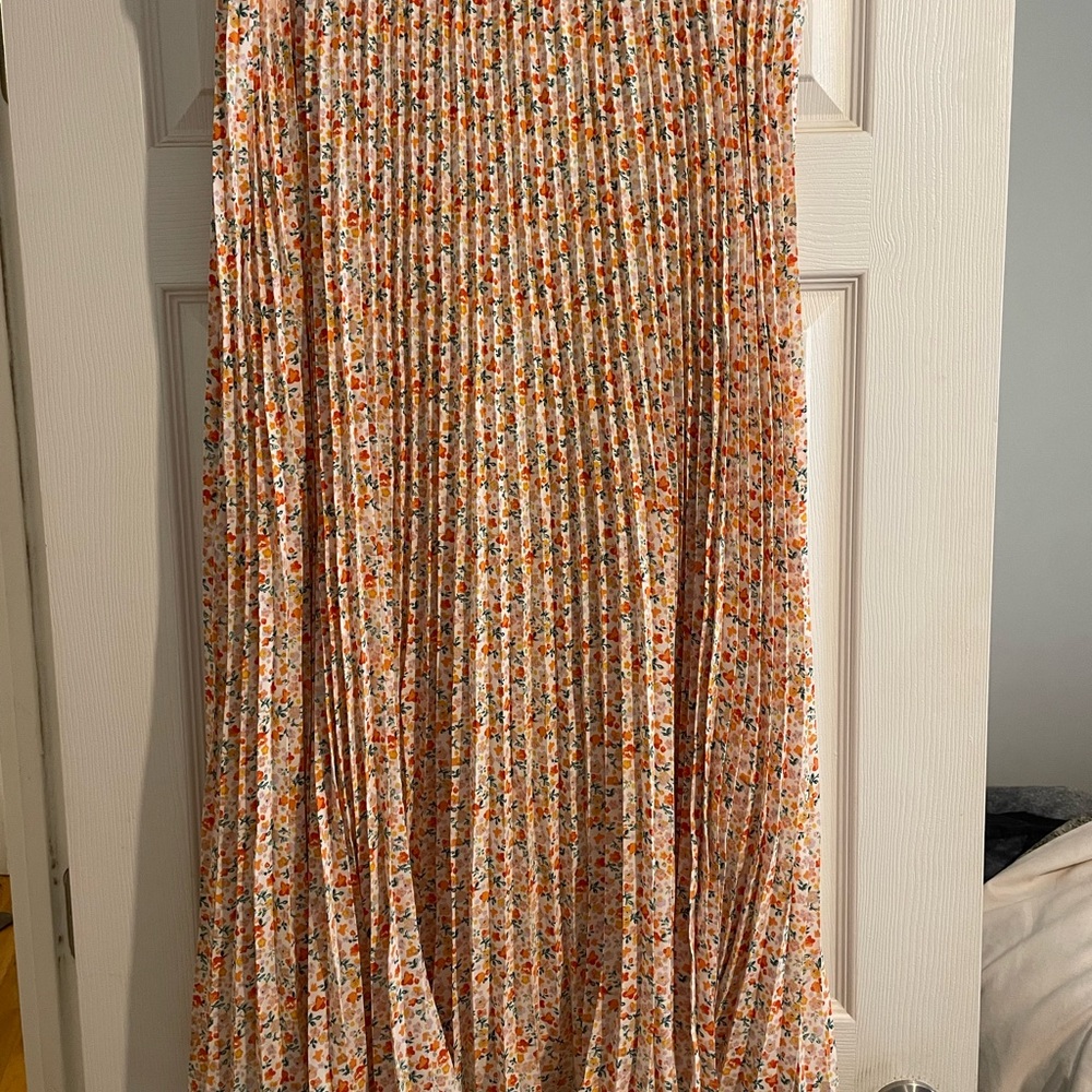 XXL Floral Pleated Skirt